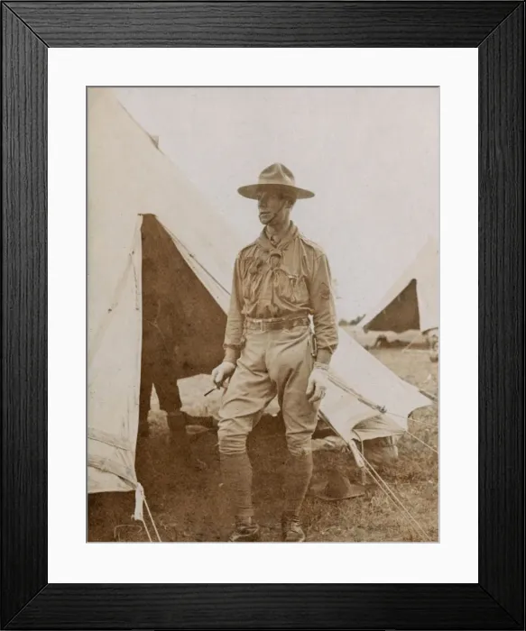 Framed Print : Scouts / Outside Tent 1908 Framed Print : Scouts / Outside Tent 1908