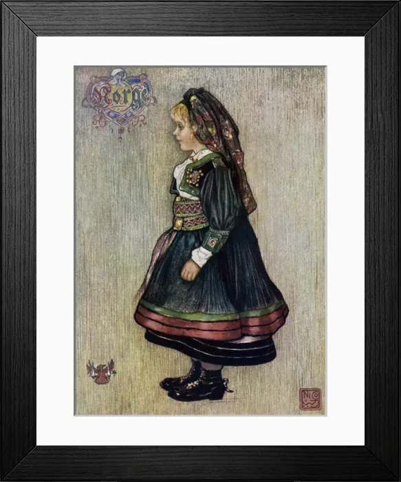 Framed Print : Girl from Saetersdalen Framed Print : Girl from Saetersdalen