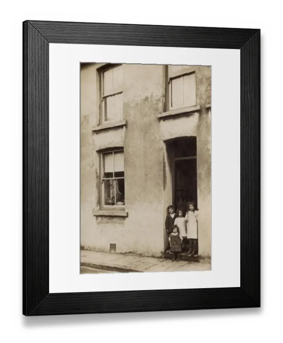 Framed Print : Children on Doorstep Framed Print : Children on Doorstep