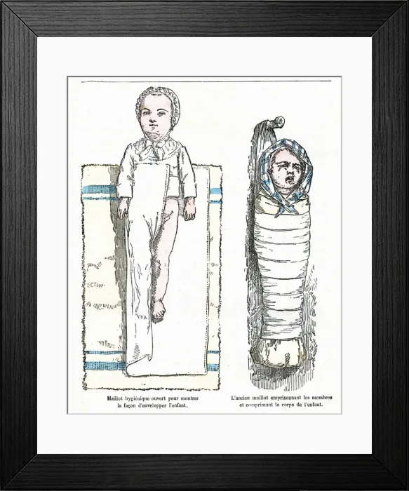 Framed Print : How to Wrap Baby 1881 Framed Print : How to Wrap Baby 1881