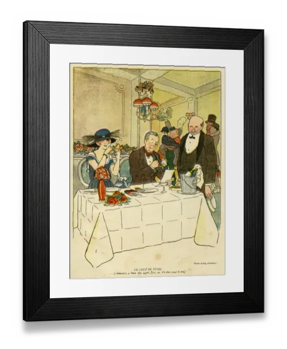 Framed Print : Cartoon, The final shot Framed Print : Cartoon, The final shot