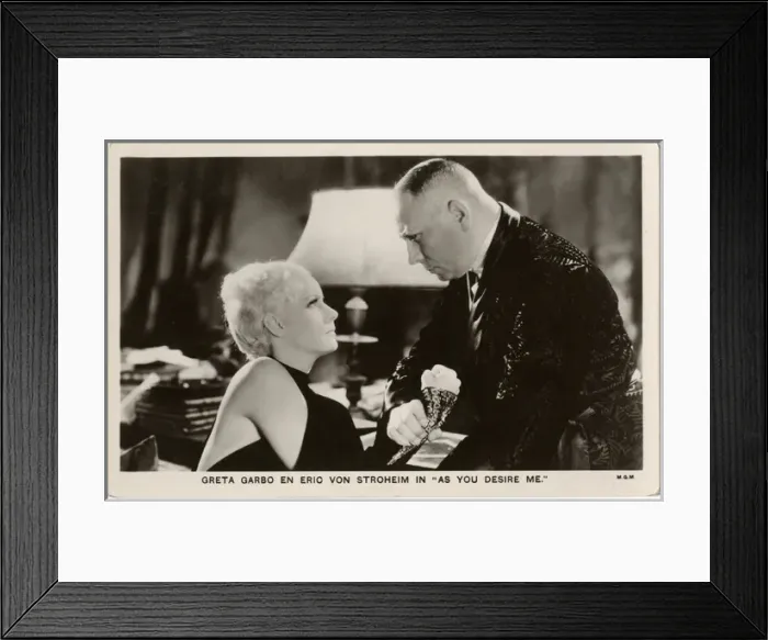 Framed Print : Greta Garbo & Eric von Framed Print : Greta Garbo & Eric von