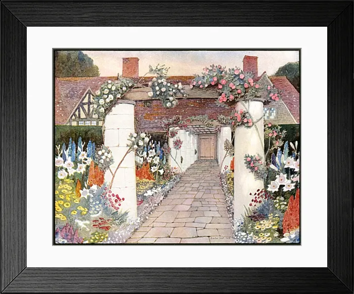 Framed Print : Garden / Guildford 1909 Framed Print : Garden / Guildford 1909