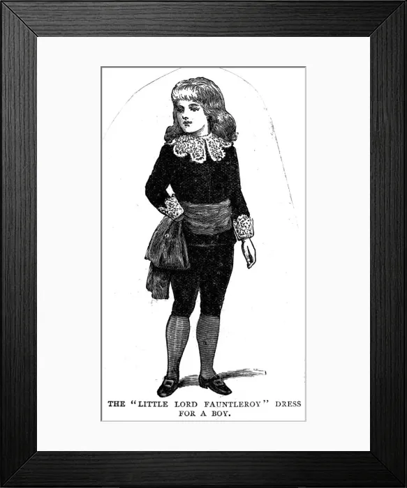 Framed Print : Fauntleroy Dress 1889 Framed Print : Fauntleroy Dress 1889