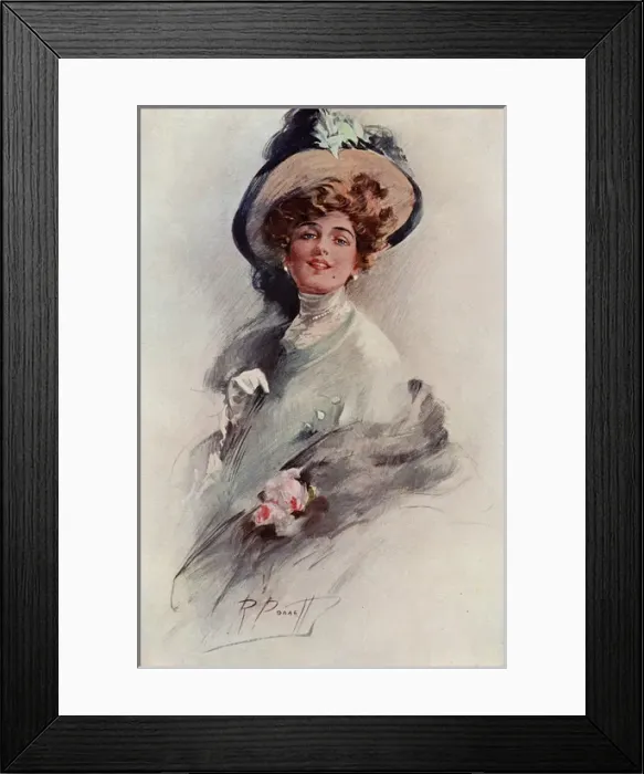 Framed Print : Female Type / Hat / Smiling Framed Print : Female Type / Hat / Smiling