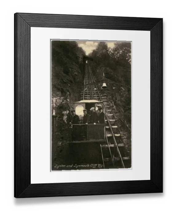 Framed Print : Funicular at Lynmouth Cliff 1904 Framed Print : Funicular at Lynmouth Cliff 1904