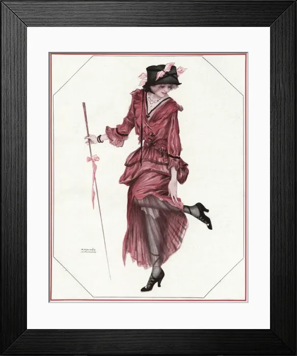 Framed Print : Female Type / Flirt 1914 Framed Print : Female Type / Flirt 1914