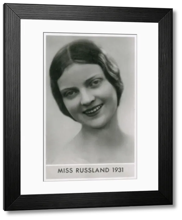 Framed Print : Miss Russia / Cig 1931 Framed Print : Miss Russia / Cig 1931
