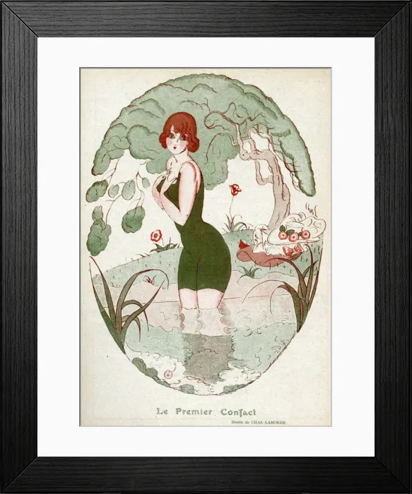 Framed Print : Bathing Beauty 1918 Framed Print : Bathing Beauty 1918