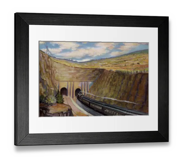 Framed Print : Train in Raton Tunnel Framed Print : Train in Raton Tunnel