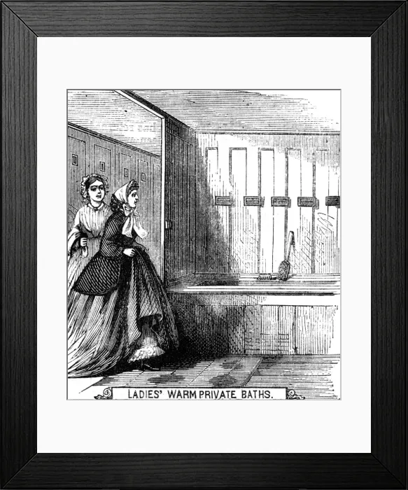 Framed Print : Womens Public Baths Framed Print : Womens Public Baths