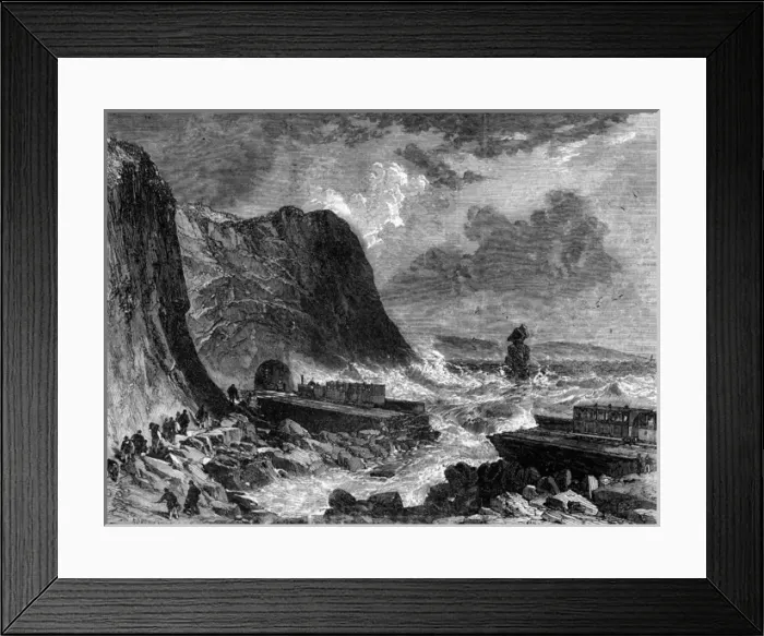 Framed Print : Rail Crash Near Dawlish Framed Print : Rail Crash Near Dawlish