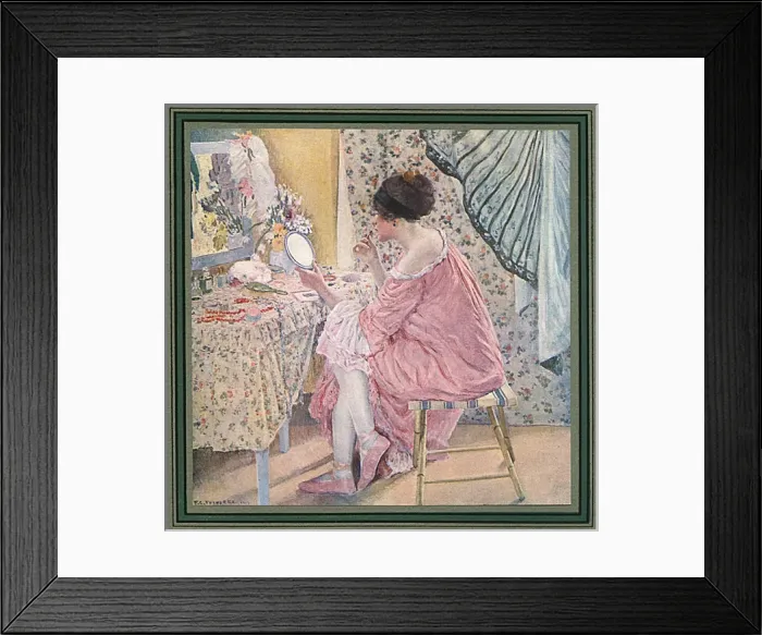 Framed Print : Lady Making up 1913 Framed Print : Lady Making up 1913