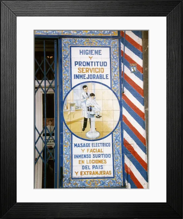 Framed Print : MADRID BARBER 3 / 5 1987 Framed Print : MADRID BARBER 3 / 5 1987