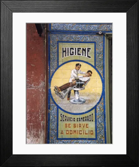 Framed Print : MADRID BARBER 5 / 5 1987 Framed Print : MADRID BARBER 5 / 5 1987