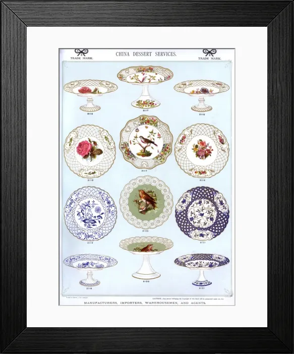 Framed Print : China Dessert Services, Plate 20 Framed Print : China Dessert Services, Plate 20