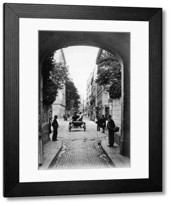Framed Print : Car in Paris Street Framed Print : Car in Paris Street