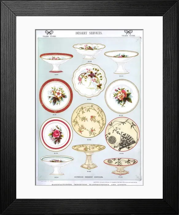 Framed Print : Dessert Services, Plate 18 Framed Print : Dessert Services, Plate 18