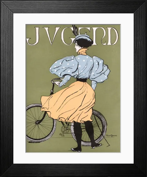 Framed Print : German Lady Cyclist 1896 Framed Print : German Lady Cyclist 1896