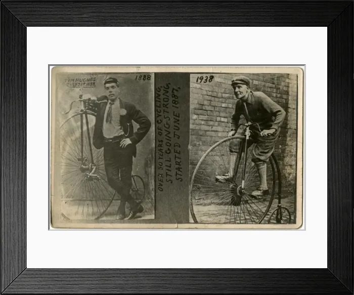 Framed Print : Tom Hughes with his penny farthing Framed Print : Tom Hughes with his penny farthing