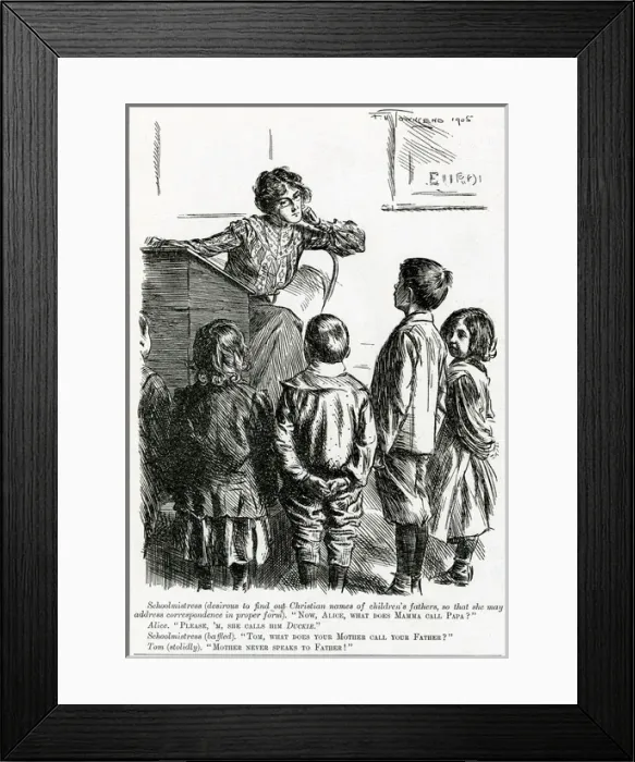Framed Print : Teacher quizzes pupils Framed Print : Teacher quizzes pupils