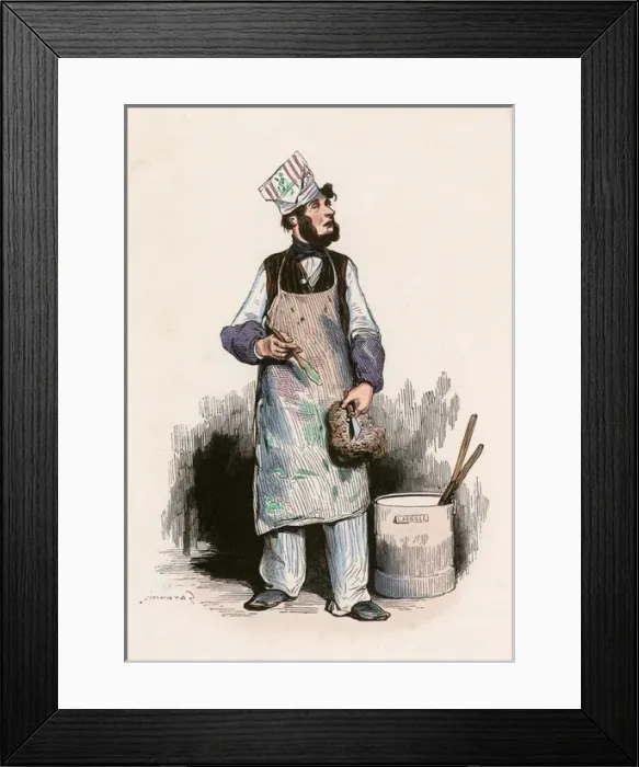 Framed Print : French Glazier-Decorator Framed Print : French Glazier-Decorator