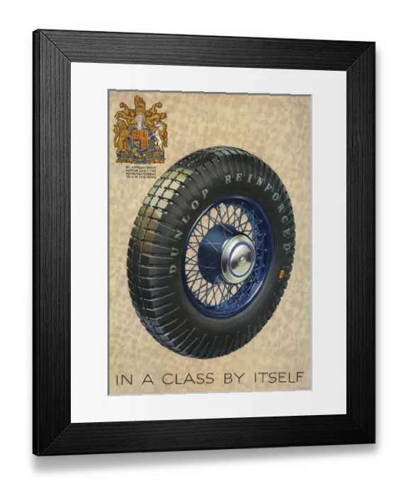 Framed Print : Dunlop Tyre Advert Framed Print : Dunlop Tyre Advert