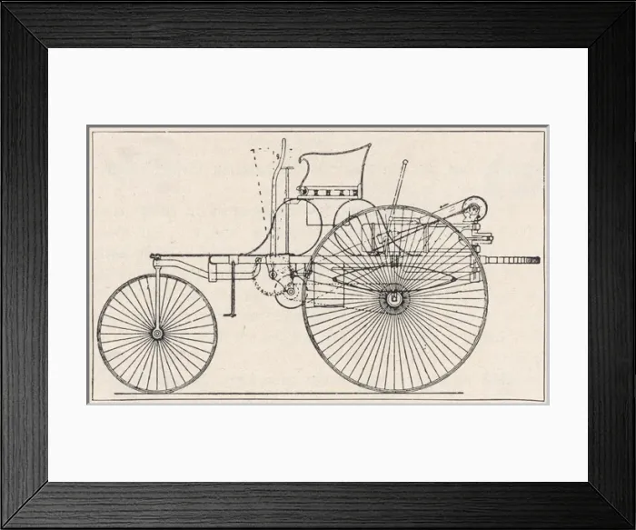 Framed Print : Benz Motor Tricycle Framed Print : Benz Motor Tricycle