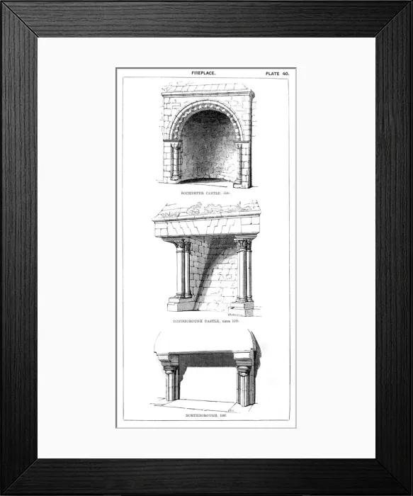 Framed Print : Various Fireplaces Framed Print : Various Fireplaces