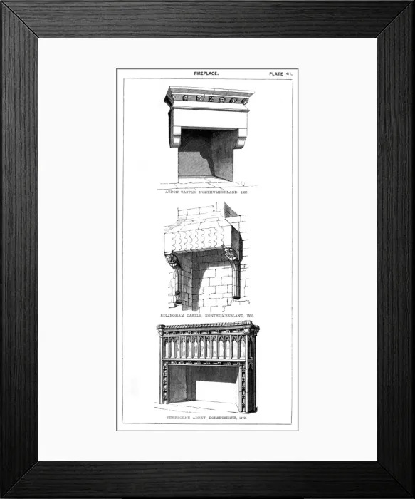 Framed Print : Various Fireplaces Framed Print : Various Fireplaces