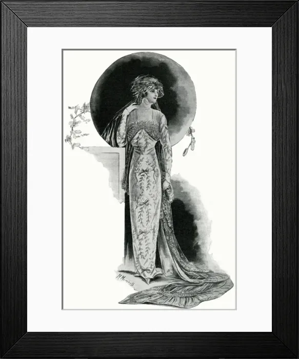 Framed Print : Wedding gown 1912 Framed Print : Wedding gown 1912