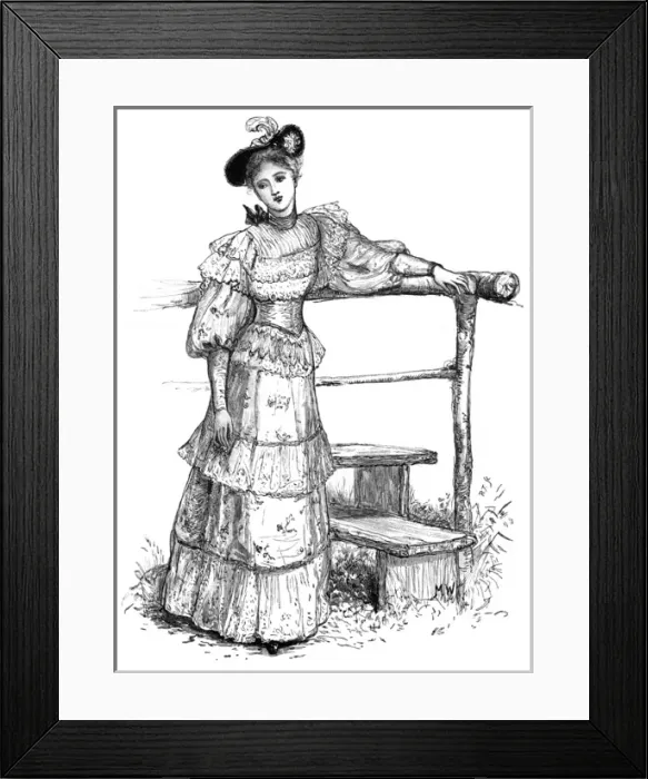 Framed Print : Lady at Stile Framed Print : Lady at Stile