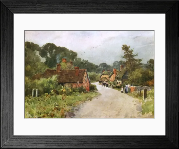 Framed Print : Village Road, Hampshire Framed Print : Village Road, Hampshire