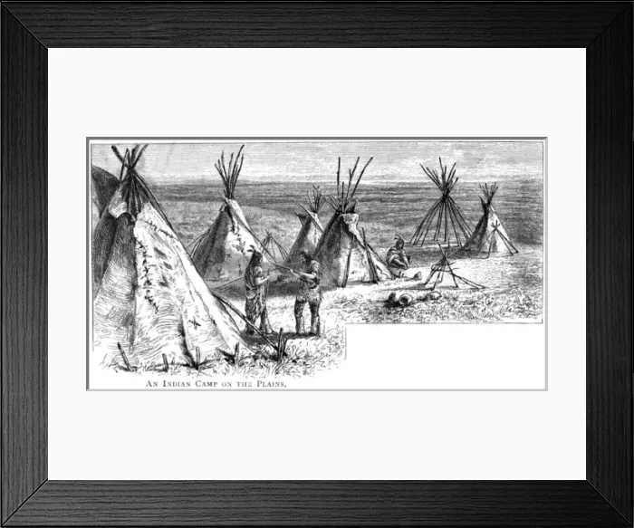 Framed Print : Native American Tepees