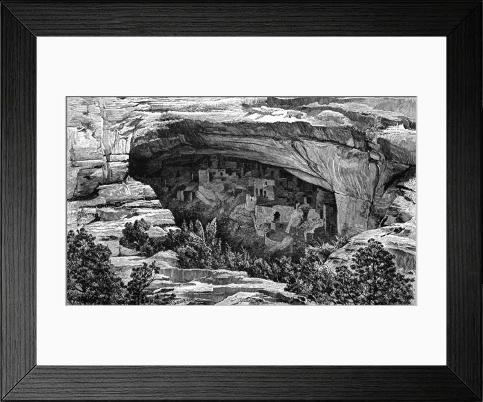 Framed Print : Cliff Dwellings, America Framed Print : Cliff Dwellings, America