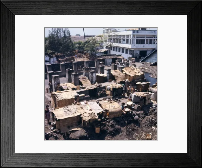 Framed Print : Slum Housing Java 1971 Framed Print : Slum Housing Java 1971