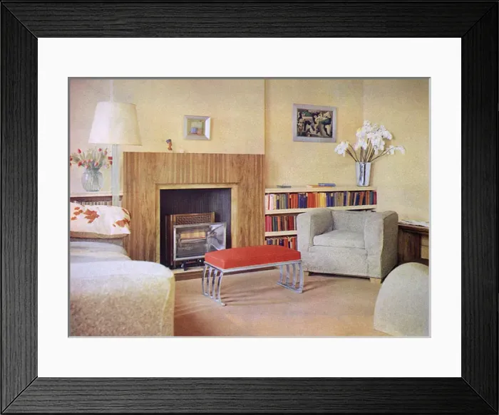 Framed Print : Beige Living Room  /  Miller