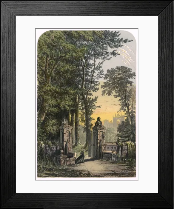 Framed Print : Ruined Hall & Gates Framed Print : Ruined Hall & Gates