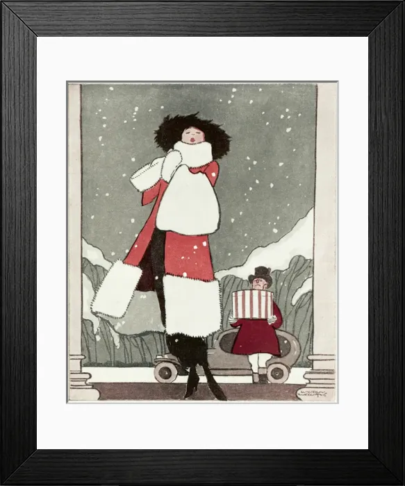 Framed Print : Fur Coat & New Hat 1919 Framed Print : Fur Coat & New Hat 1919