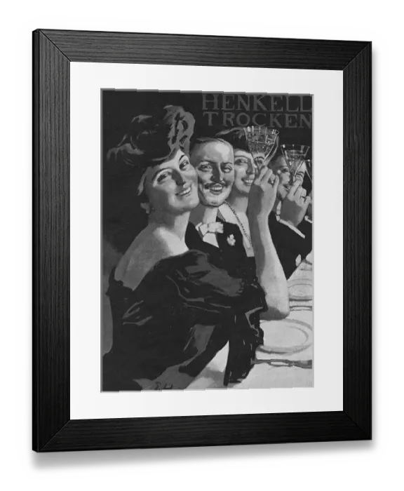 Framed Print : Henkell Trocken Drinking Framed Print : Henkell Trocken Drinking