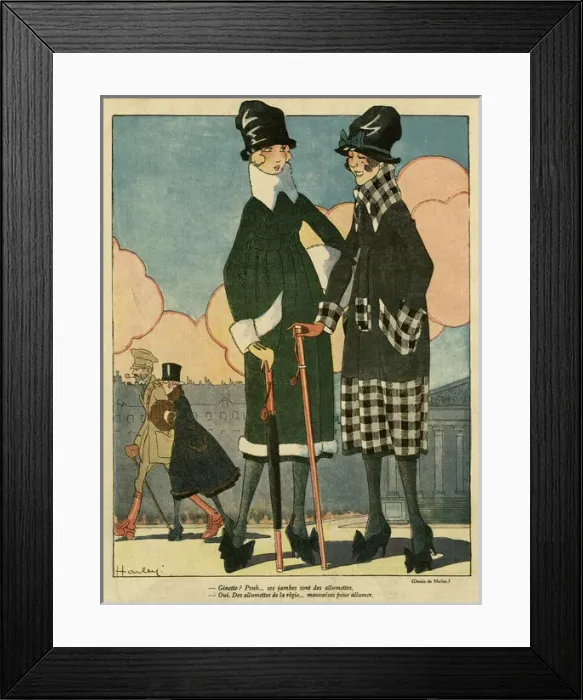 Framed Print : High-Waisted Frocks 1918 Framed Print : High-Waisted Frocks 1918