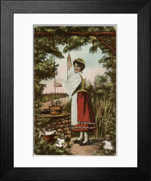 Framed Print : Babies from the Well Framed Print : Babies from the Well