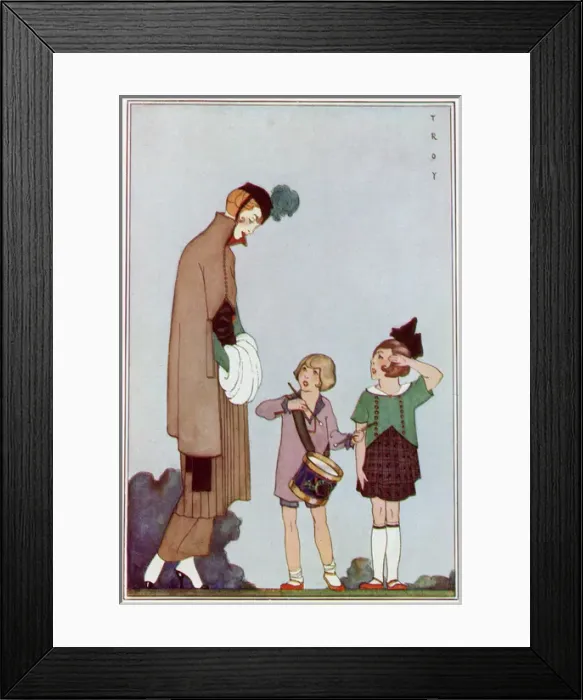 Framed Print : Mother / 2 Children 1914 Framed Print : Mother / 2 Children 1914