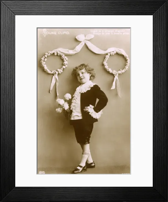 Framed Print : Velvet Suited Cupid Framed Print : Velvet Suited Cupid