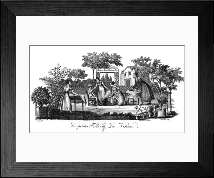 Framed Print : French Girls School 1820 Framed Print : French Girls School 1820