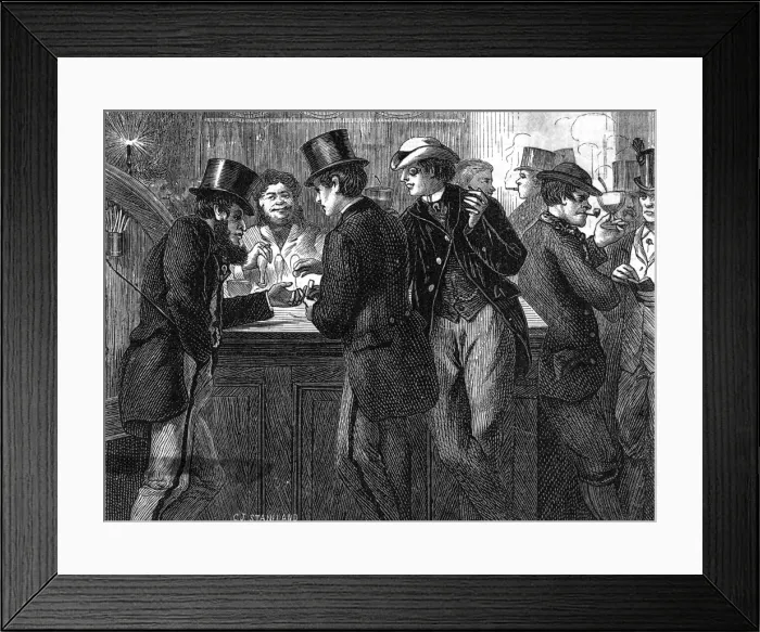 Framed Print : Pub Scene 1868 Framed Print : Pub Scene 1868