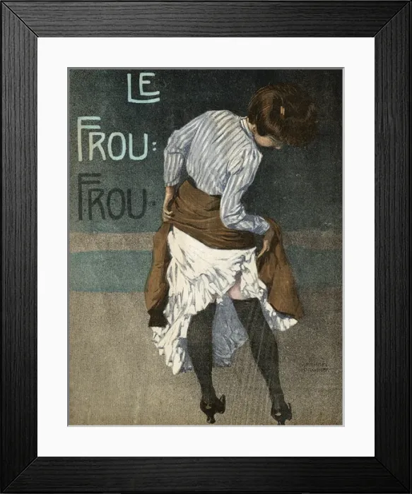 Framed Print : Girl Shows a Leg 1908 Framed Print : Girl Shows a Leg 1908