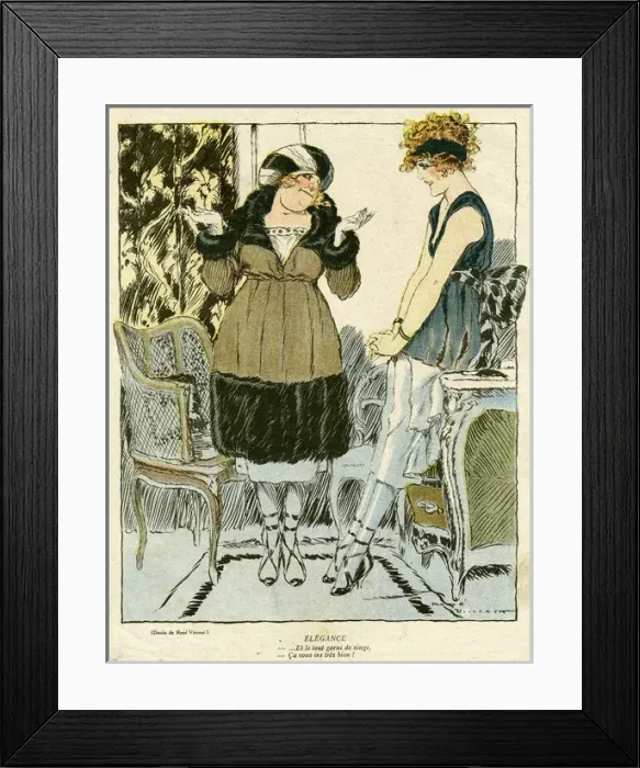 Framed Print : Monkey Fur Trim 1919 Framed Print : Monkey Fur Trim 1919