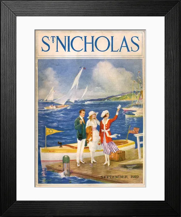 Framed Print : Boating / Seaside 1919 Framed Print : Boating / Seaside 1919