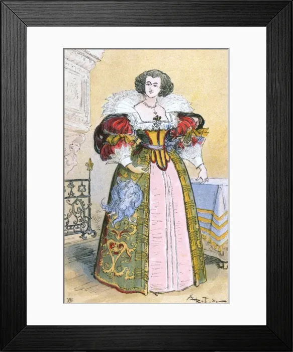 Framed Print : Woman with Fan C. 1620 Framed Print : Woman with Fan C. 1620